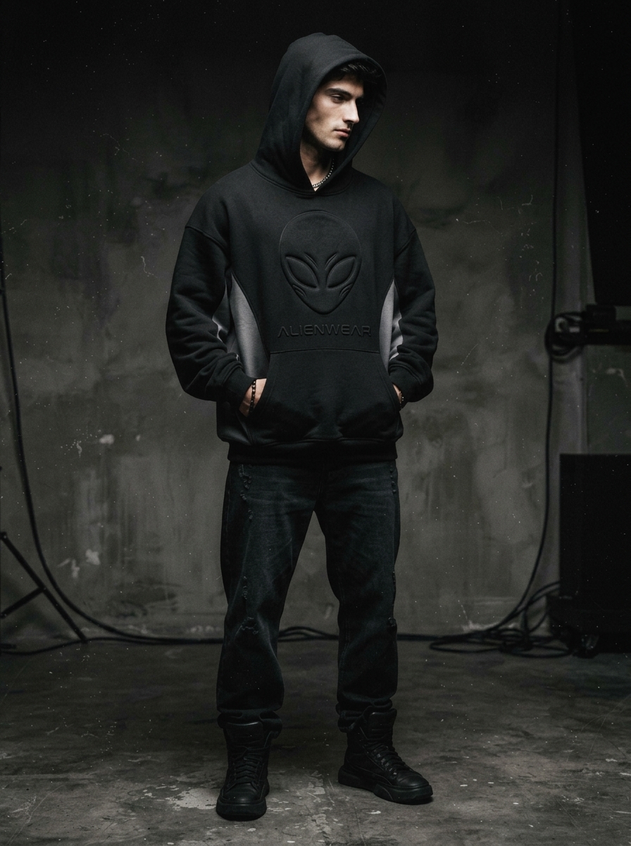 Signal Heavyweight Hoodie — Black